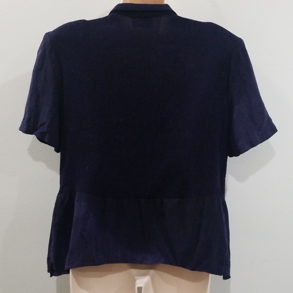 K studio women's dark blue blouse - Picture 7 of 8